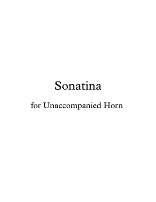 Book cover for Sonatina for Unaccompanied Horn