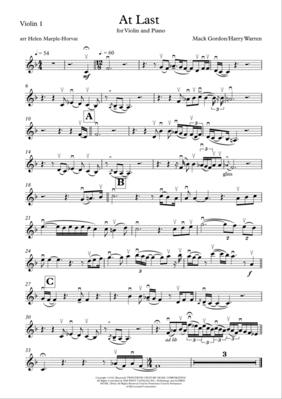 At Last Violin Solo scores gallery preview page 3