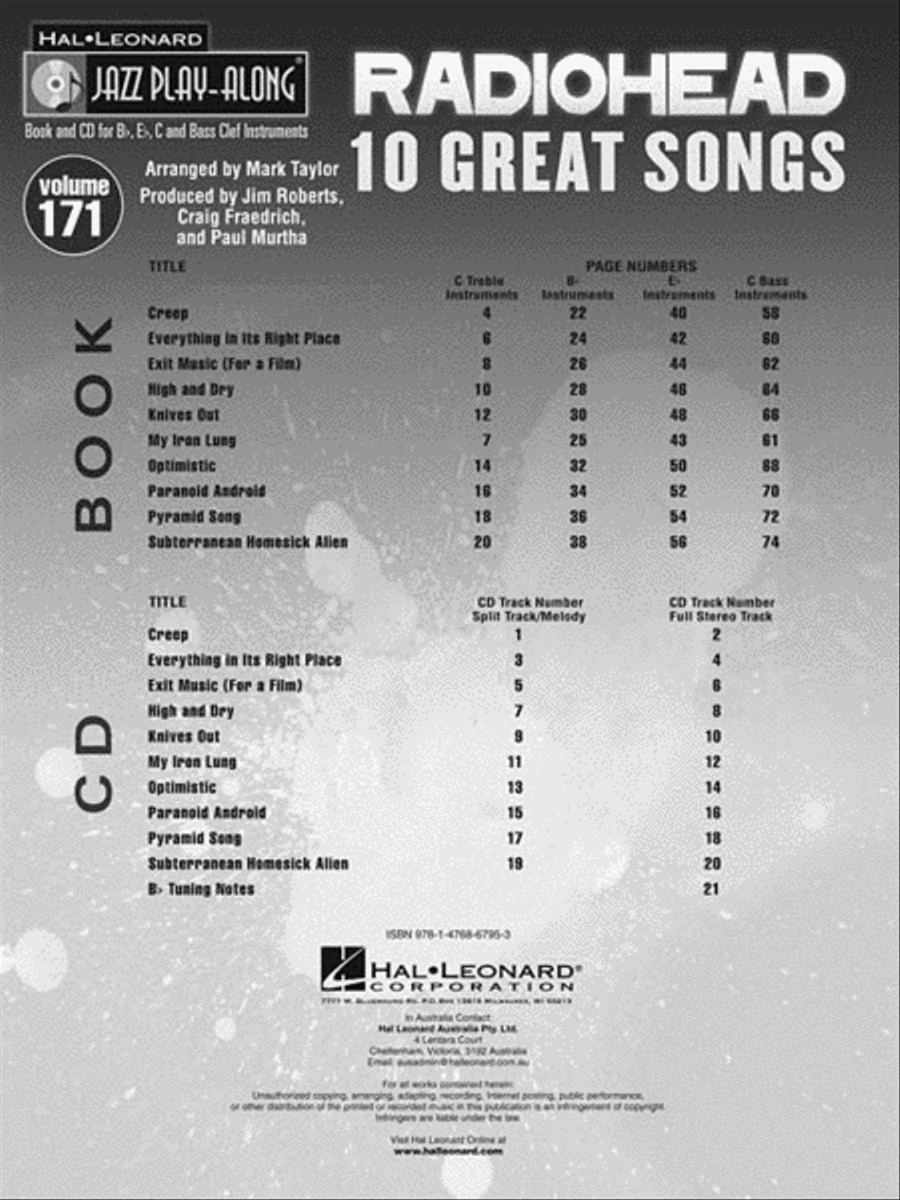 Radiohead C Instrument scores gallery preview page 3