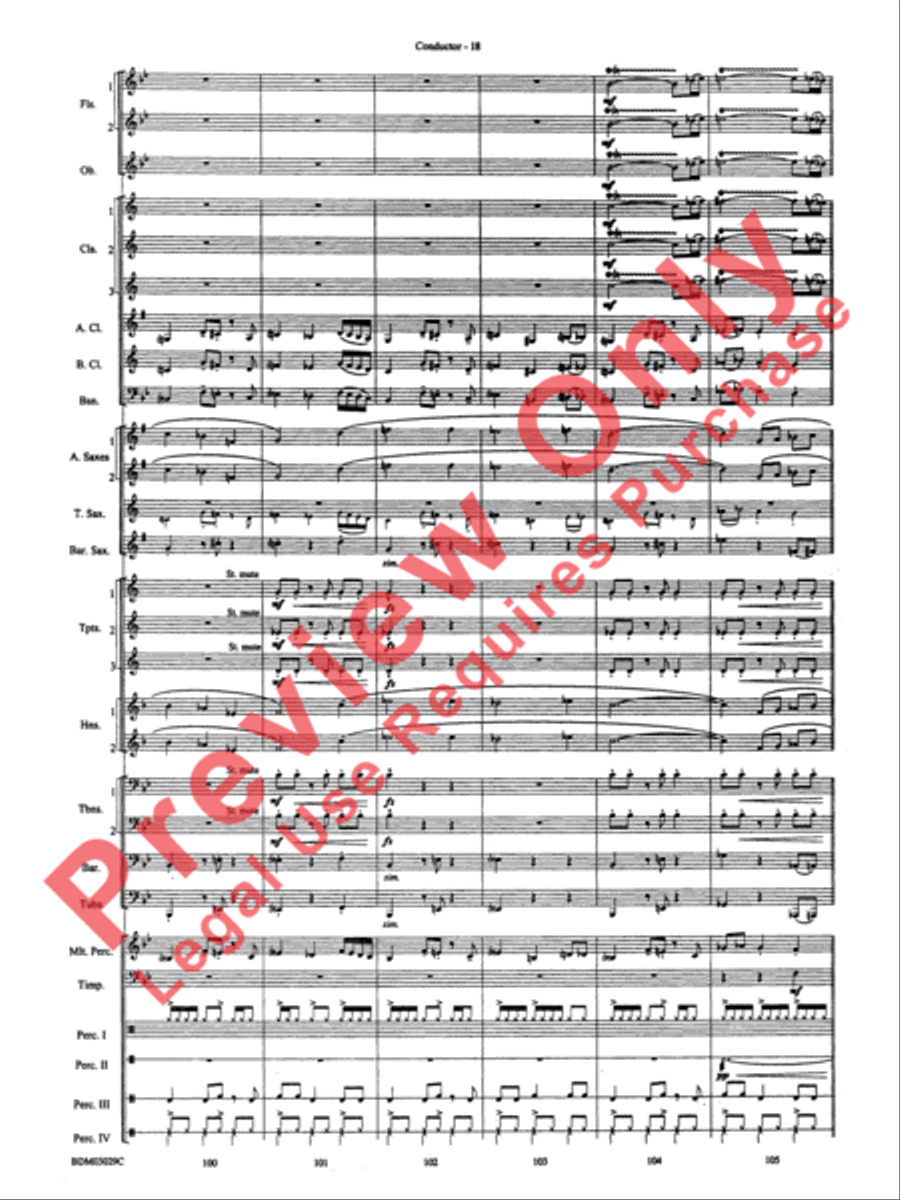 The Last Battle Concert Band scores gallery preview page 21