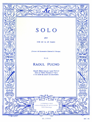 Book cover for Solo (horn & Piano)