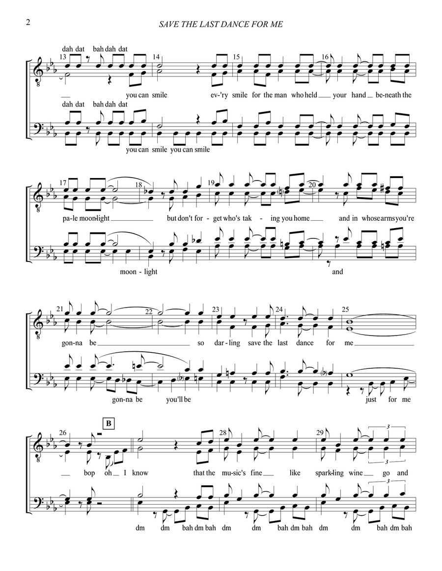 Save The Last Dance For Me TTBB scores gallery preview page 3
