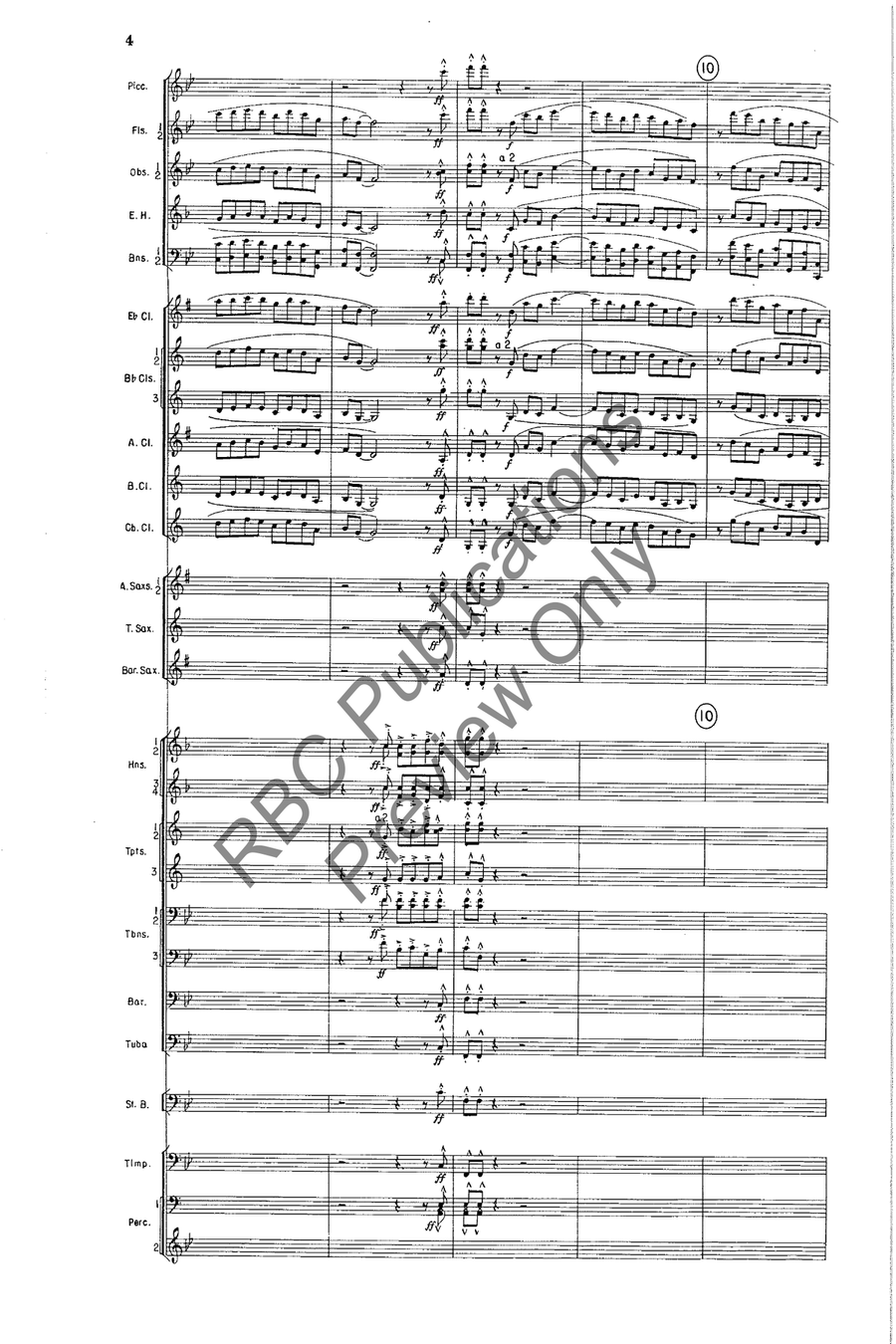 Overture In B Flat Concert Band scores gallery preview page 5