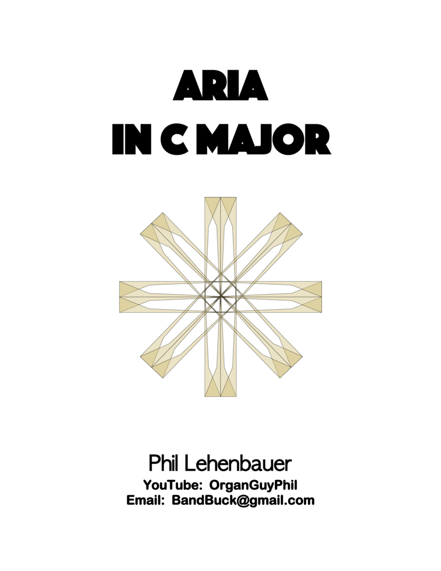 Aria in C major, organ work by Phil Lehenbauer Organ Solo scores gallery preview page 1