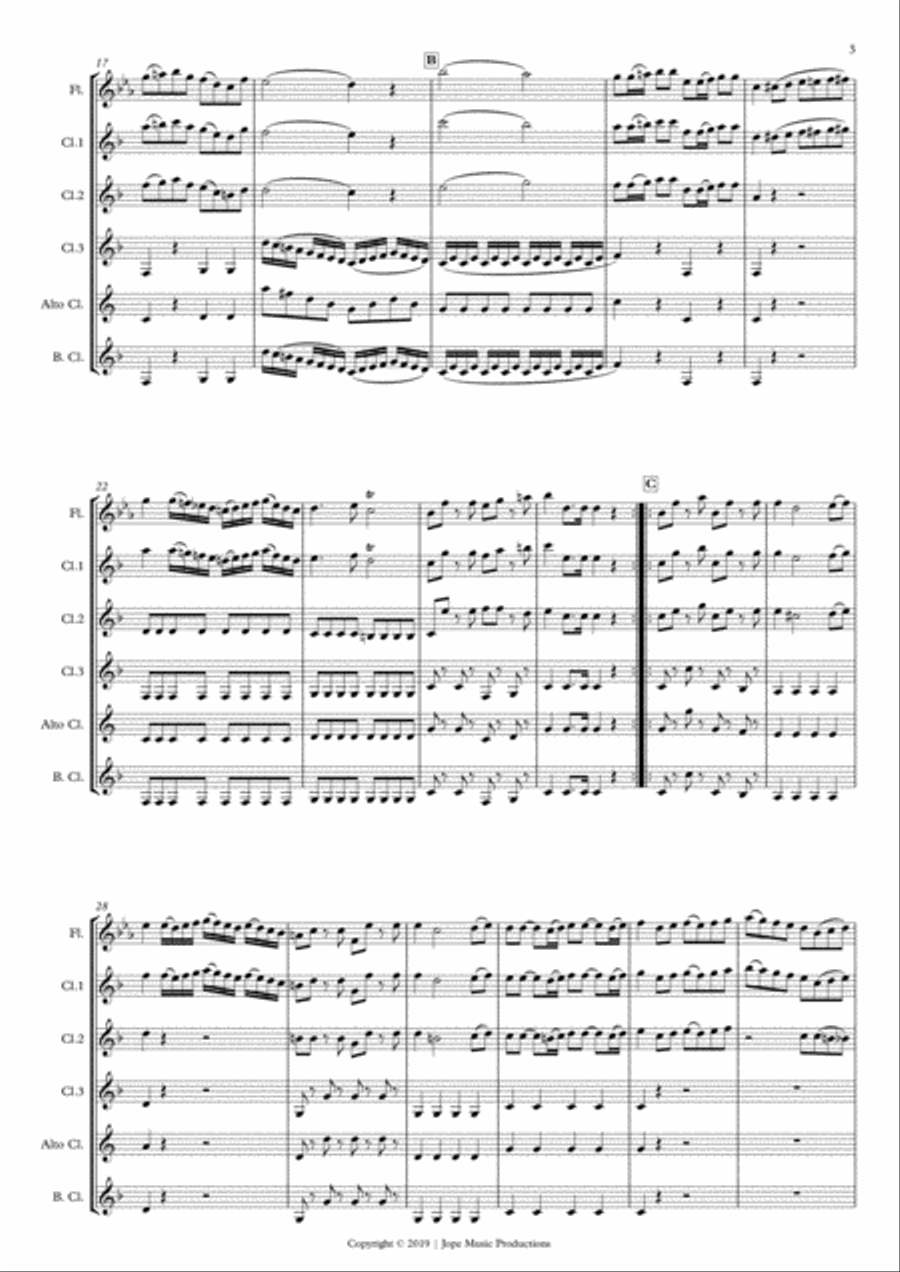 Sonata No. 5 - Giuseppe Gherardeschi Woodwind Ensemble scores gallery preview page 3