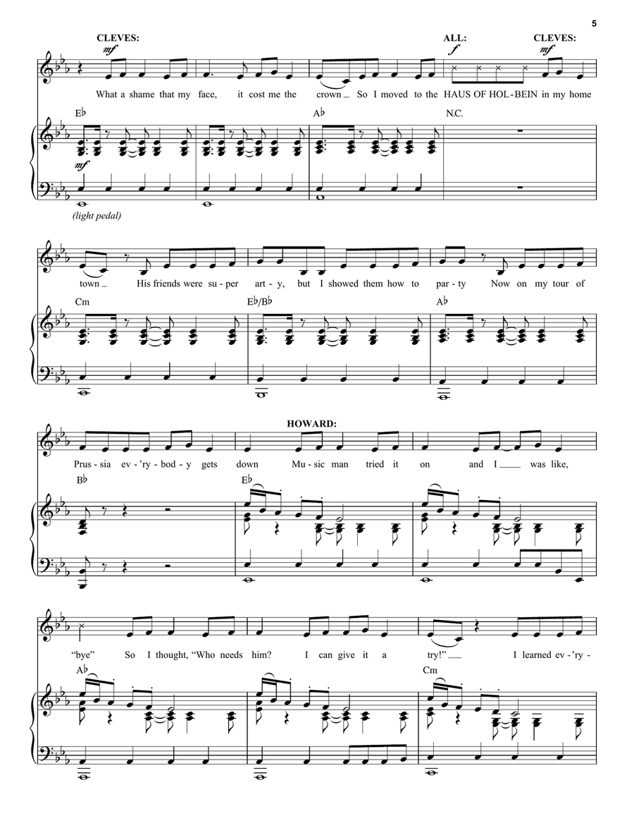 Six (from Six: The Musical) Voice scores gallery preview page 5