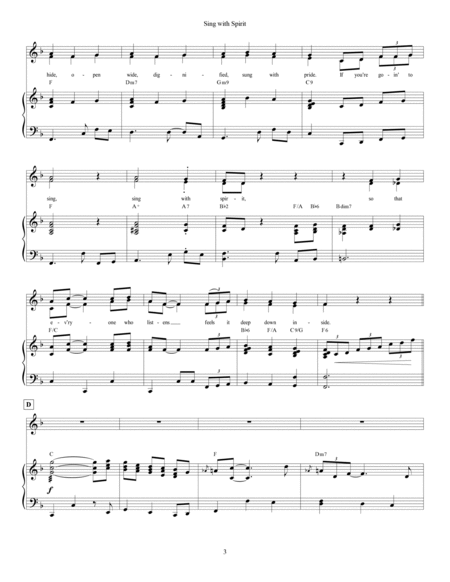 Sing with Spirit - 2-part choir and/or piano image number null