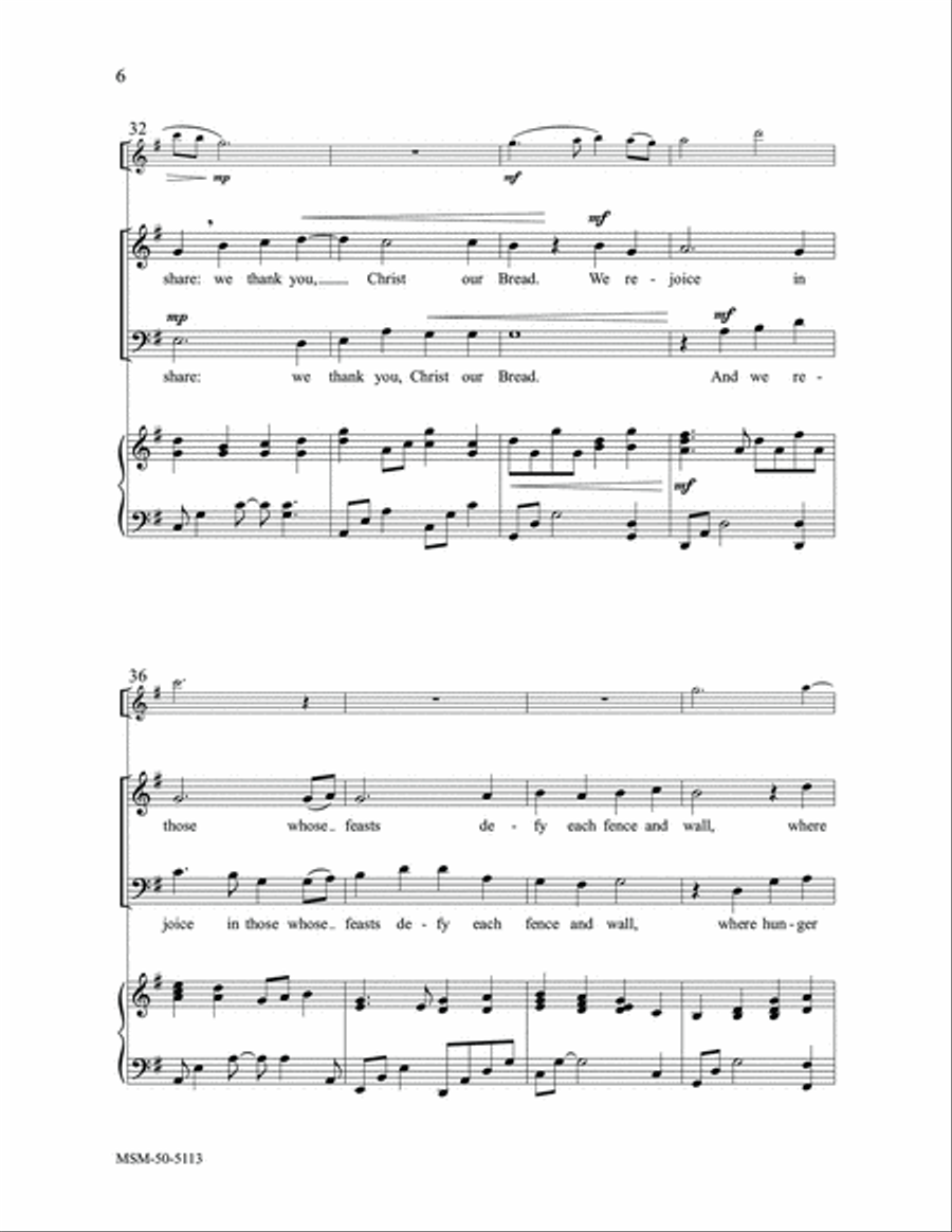 For All Who Craft Their Words with Skill 4-Part scores gallery preview page 6