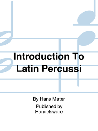 Book cover for Introduction To Latin Percussi