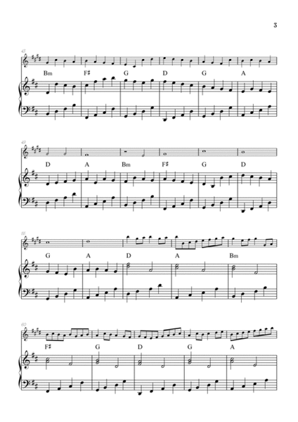 Pachelbel Canon in D • trumpet sheet music with piano accompaniment and chords image number null