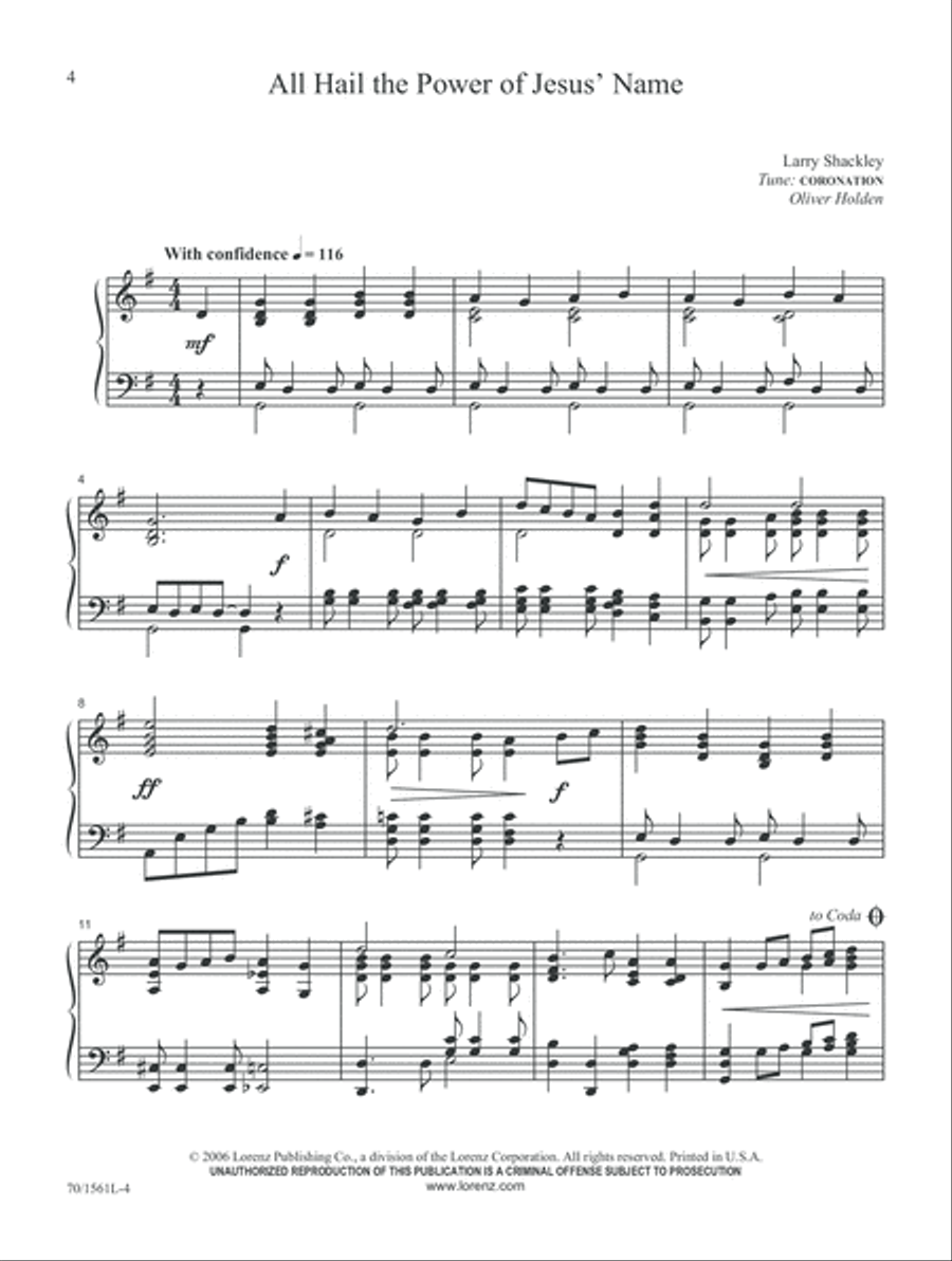 Sixty-Second Hymn Settings Piano Solo scores gallery preview page 4