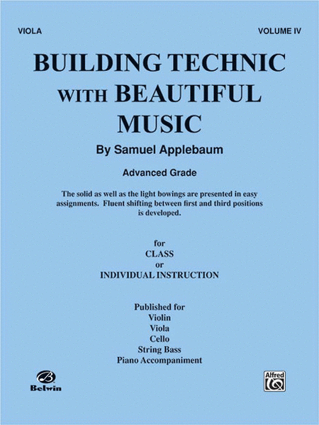 Building Technic with Beautiful Music - Volume IV (Viola)