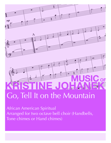 Go Tell It on the Mountain (2 octave handbells, tone chimes or hand chimes) Reproducible image number null