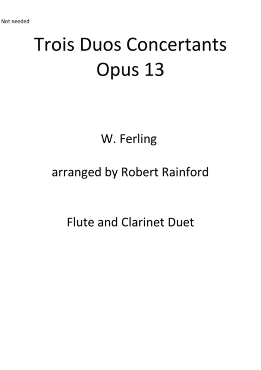 Trois Duos Concertantes Op 13