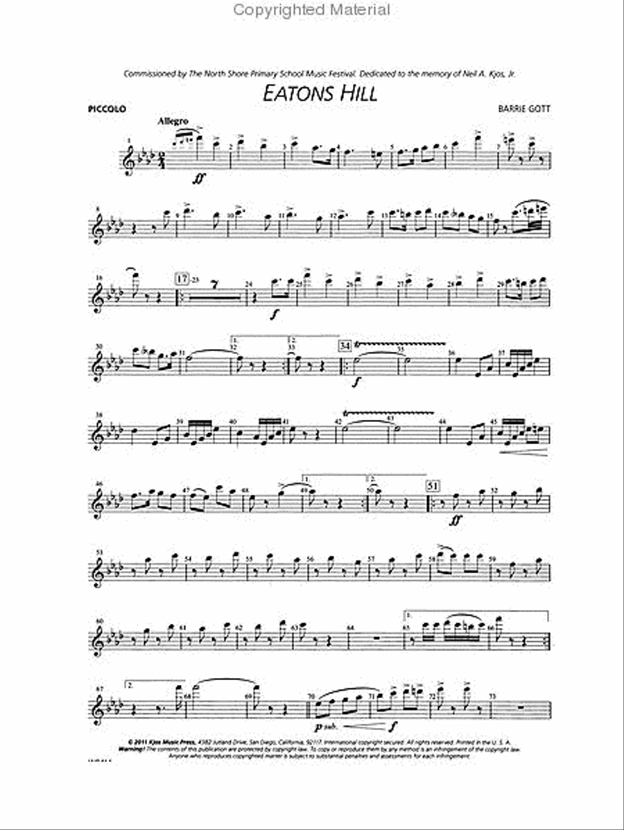 Eatons Hill Eatons Hill Concert Band scores gallery preview page 4
