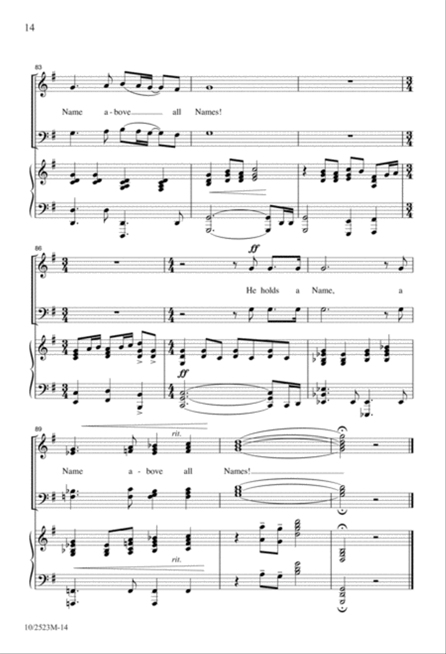 A Name Above All Names 4-Part scores gallery preview page 14