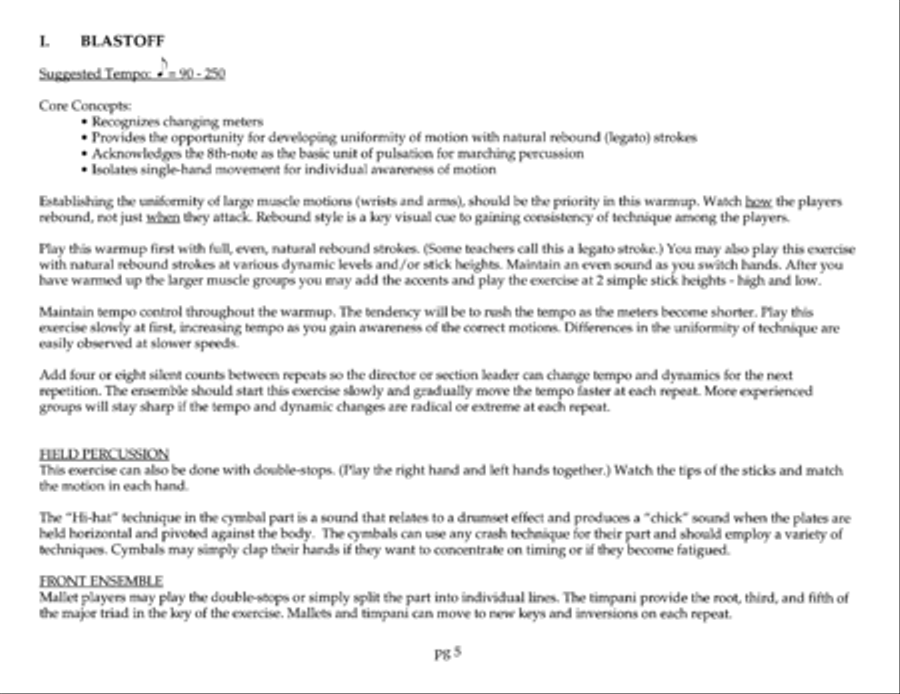 Championship Technique for Marching Percussion /Student Book /Multi Toms Percussion Ensemble scores gallery preview page 5