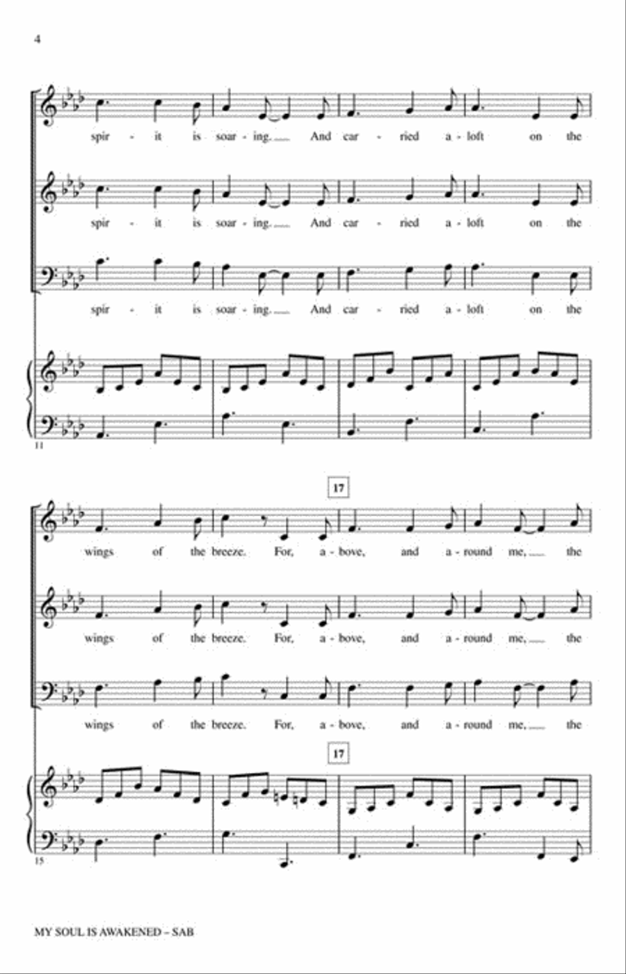 My Soul Is Awakened 3-Part scores gallery preview page 3