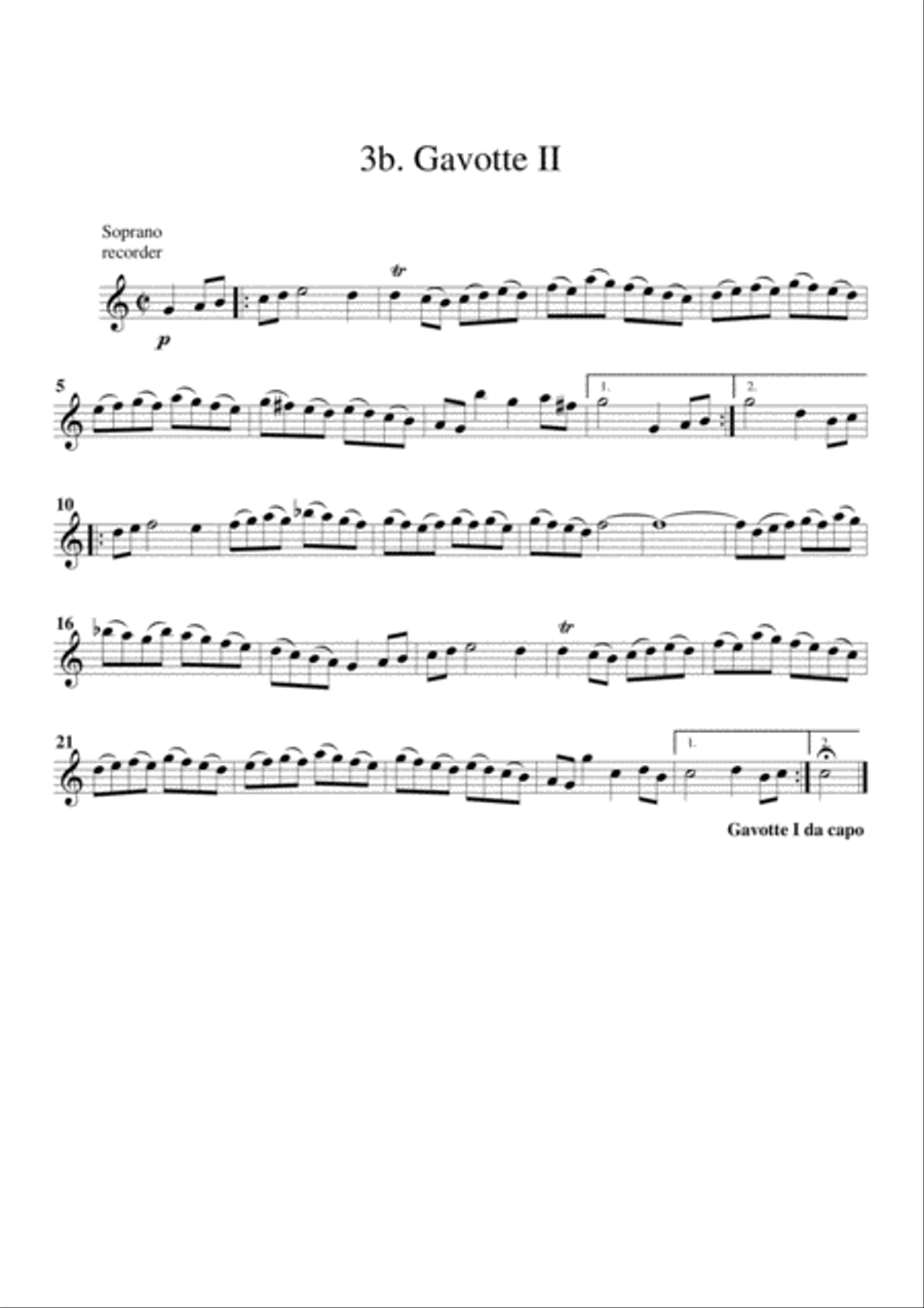 Suite for orchestra no.1, BWV 1066 (arrangement for 4 recorders) Recorder scores gallery preview page 5
