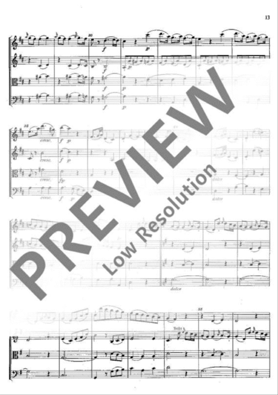 Quartet concertante G Major String Quartet scores gallery preview page 18