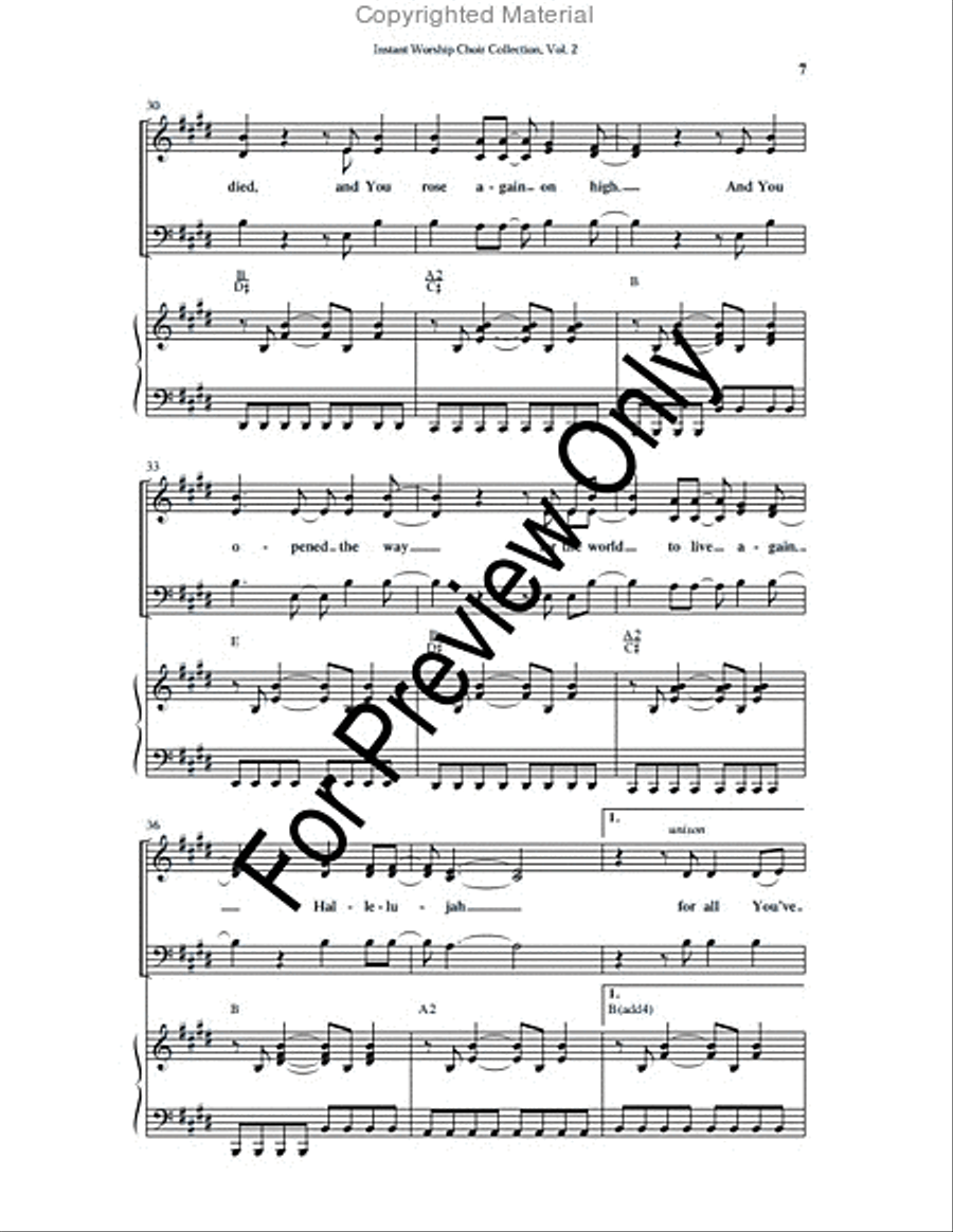 The Instant Worship Choir Collection, Volume 2 - Choral Book Choir scores gallery preview page 5