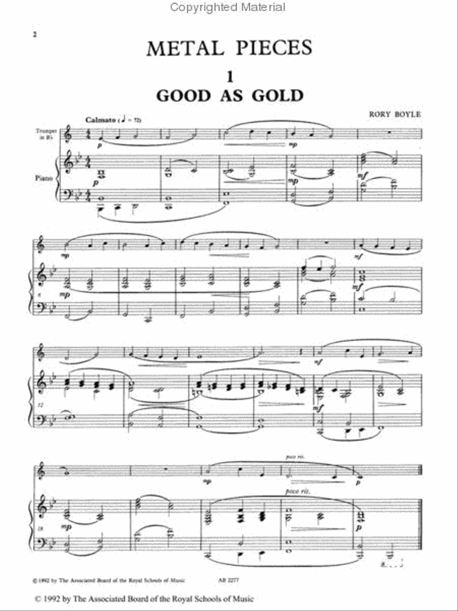 Metal Pieces Trumpet Solo scores gallery preview page 2