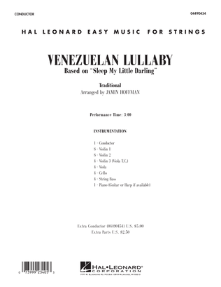 Venezuelan Lullaby - Conductor Score (Full Score)