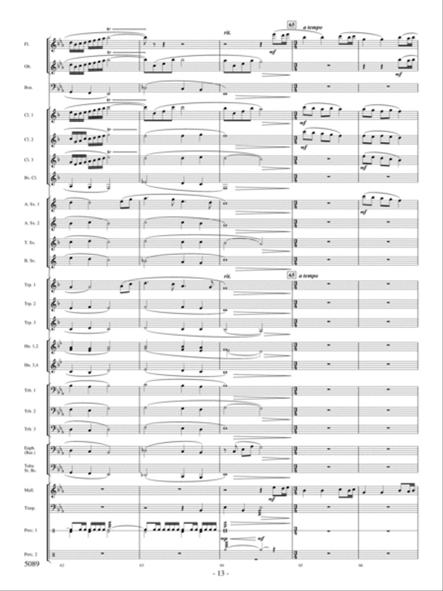 For Thy Courts Above For Thy Courts Above Concert Band scores gallery preview page 12