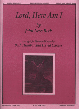 Book cover for Lord, Here Am I organ and piano duet