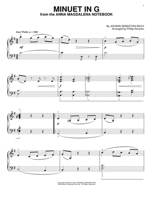 Minuet In G [Jazz version] (arr. Phillip Keveren)