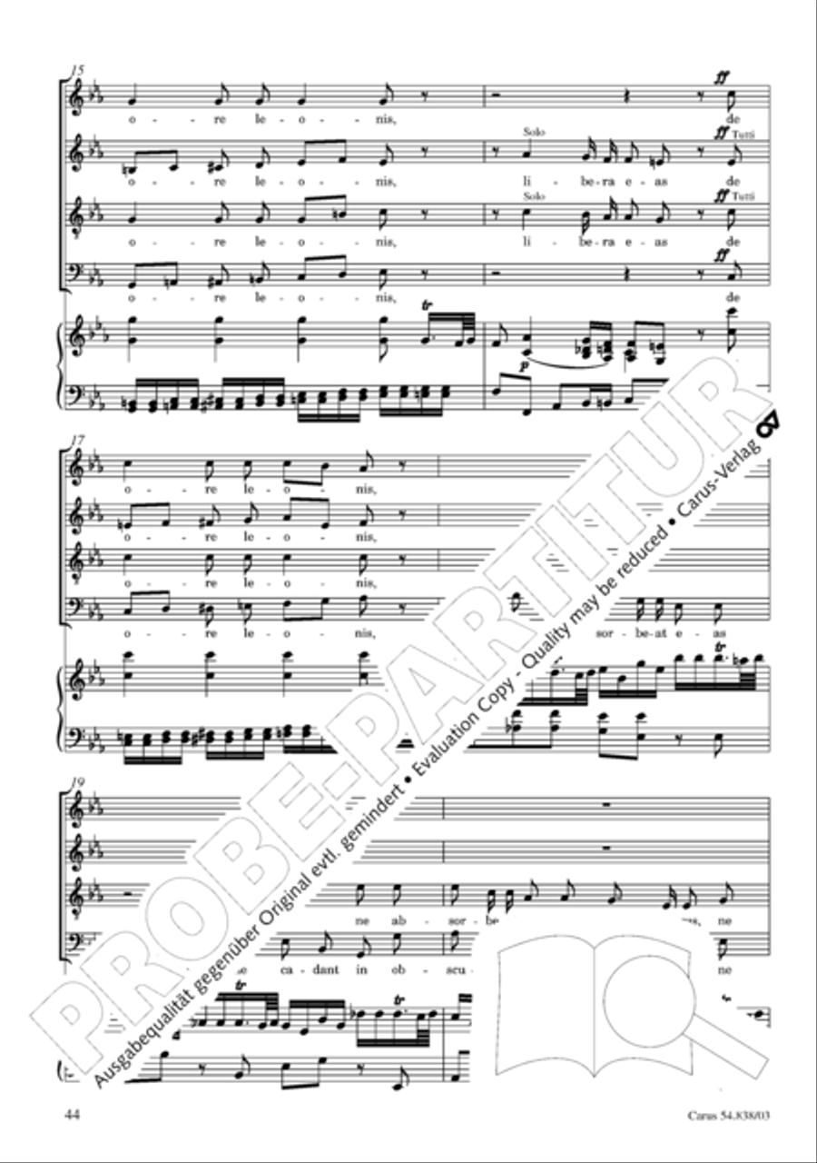 Requiem in B 4-Part scores gallery preview page 49