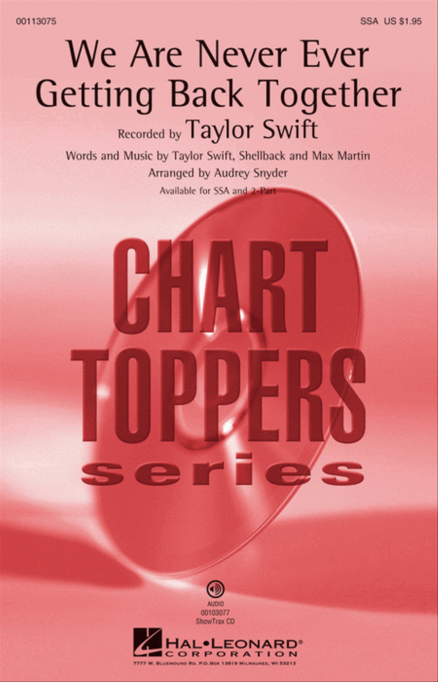 We Are Never Ever Getting Back Together SSA scores gallery preview page 1