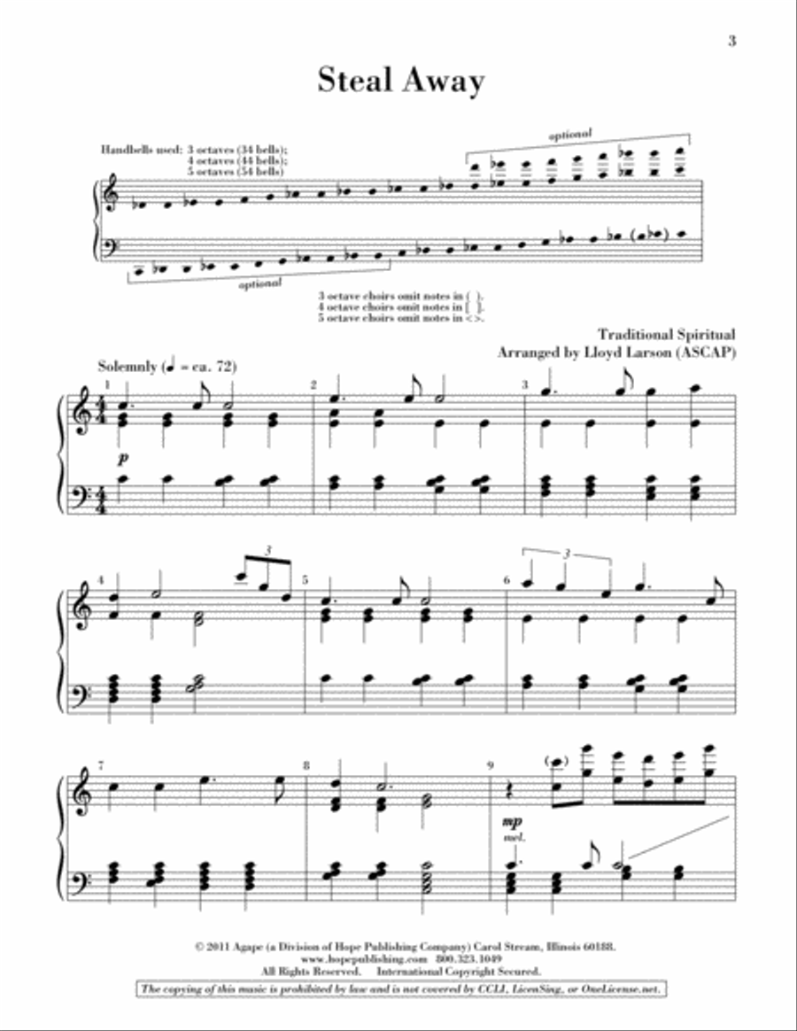Steal Away 5-Octaves scores gallery preview page 2