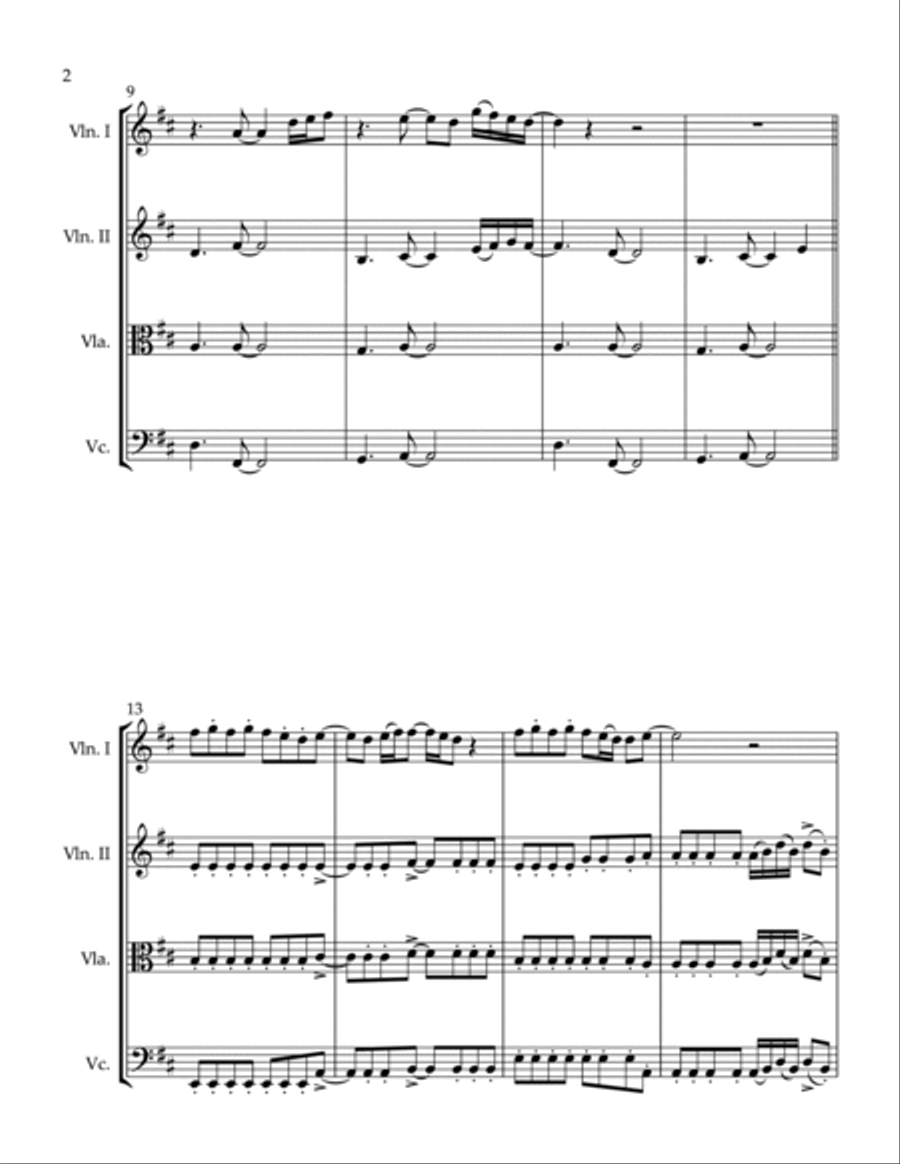 Thinking Out Loud Thinking Out Loud String Quartet scores gallery preview page 2