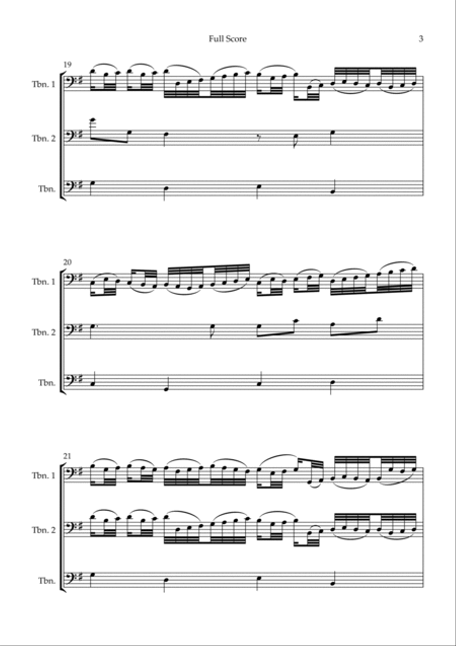 Canon - Johann Pachelbel (Wedding/Reduced Version) for Trombone Trio Trombone Trio scores gallery preview page 3
