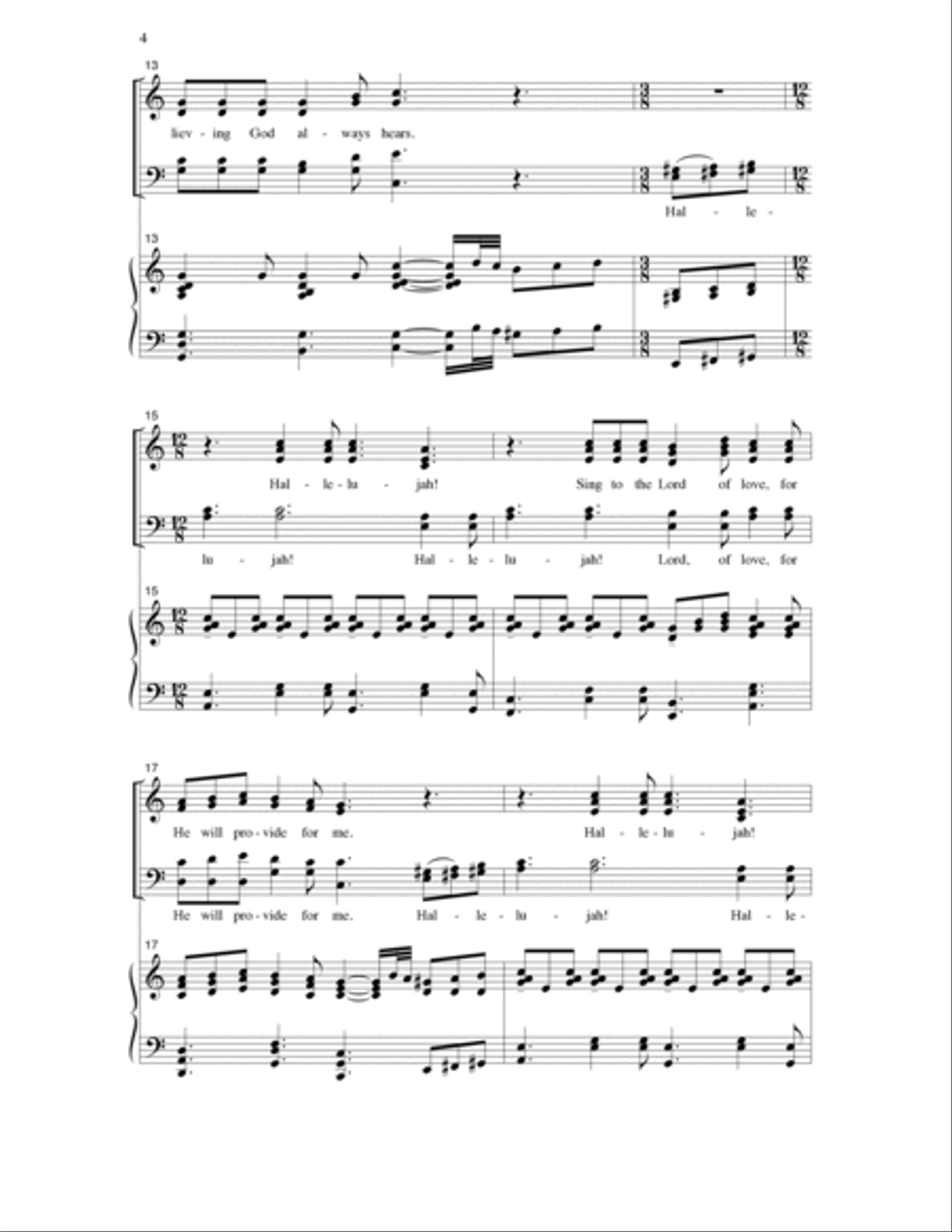 Hallelujah! 4-Part scores gallery preview page 3