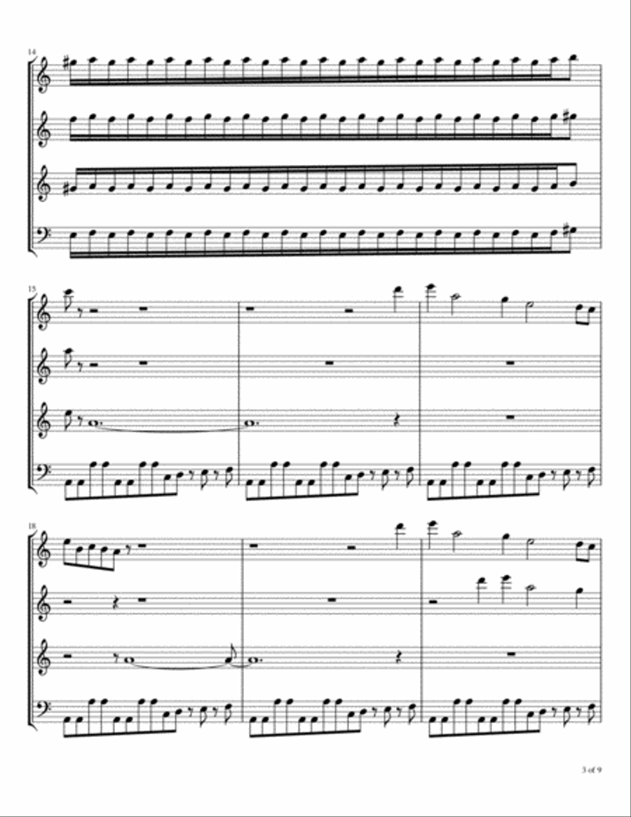 Quartet #1 Woodwind Quartet scores gallery preview page 4