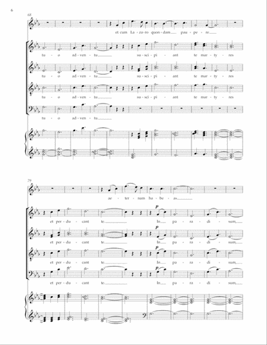 In Paradisum: Lux aeterna from Eternal Light: A Requiem 4-Part scores gallery preview page 6