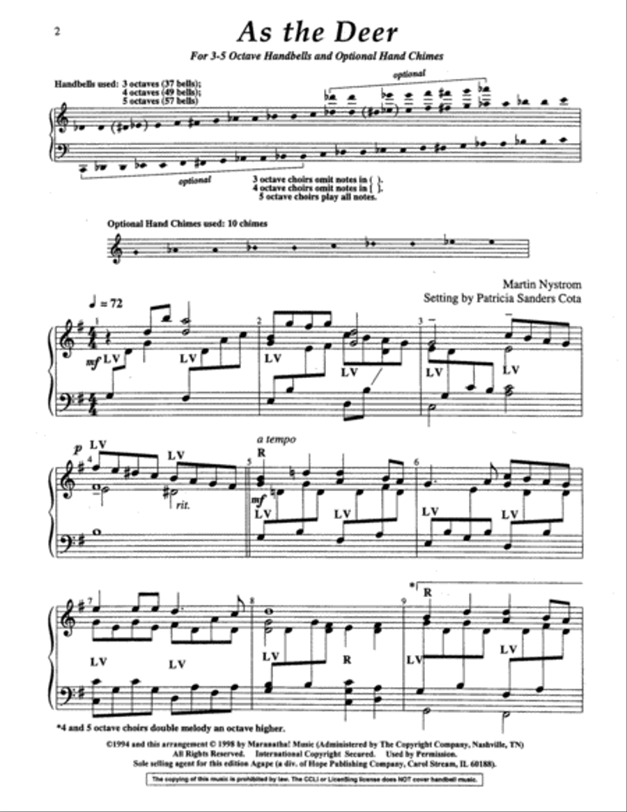 As the Deer 5-Octaves scores gallery preview page 2