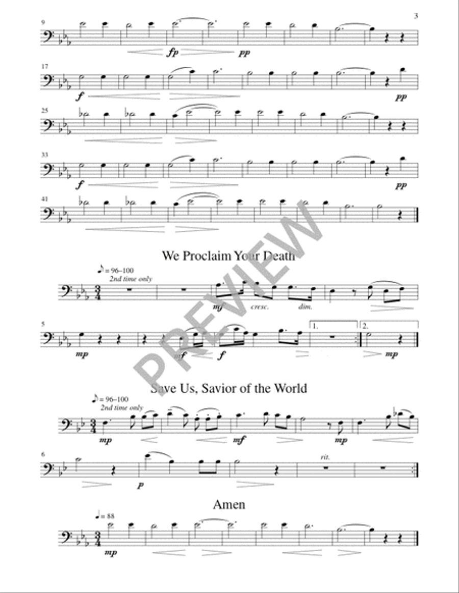 German Mass - Brass, Winds, and Timpani edition Bassoon scores gallery preview page 20
