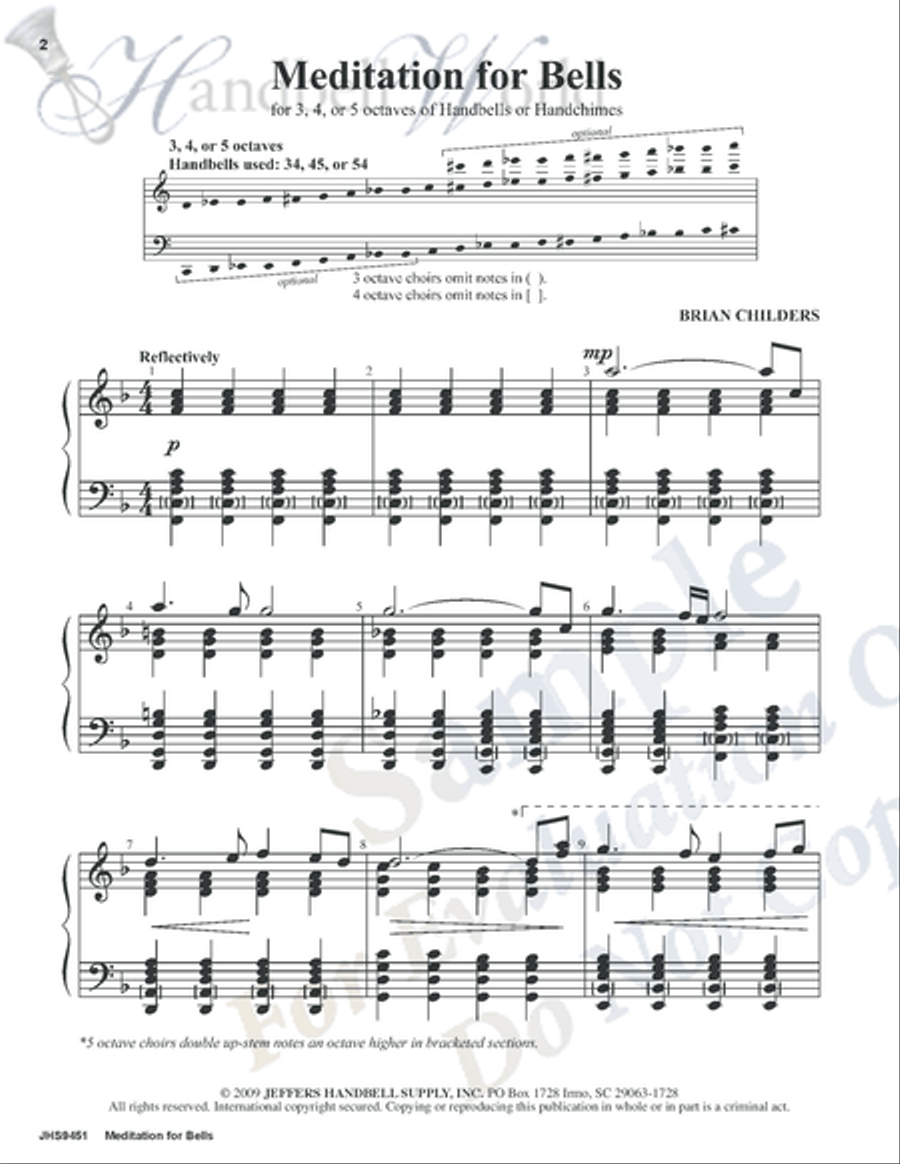 Meditation for Bells 5-Octaves scores gallery preview page 2