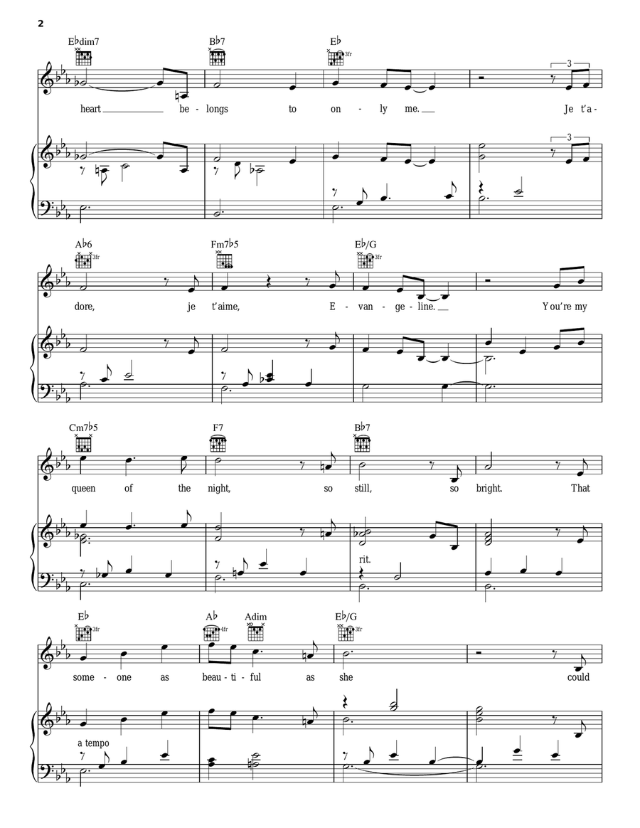 Ma Belle Evangeline Acoustic Guitar scores gallery preview page 2