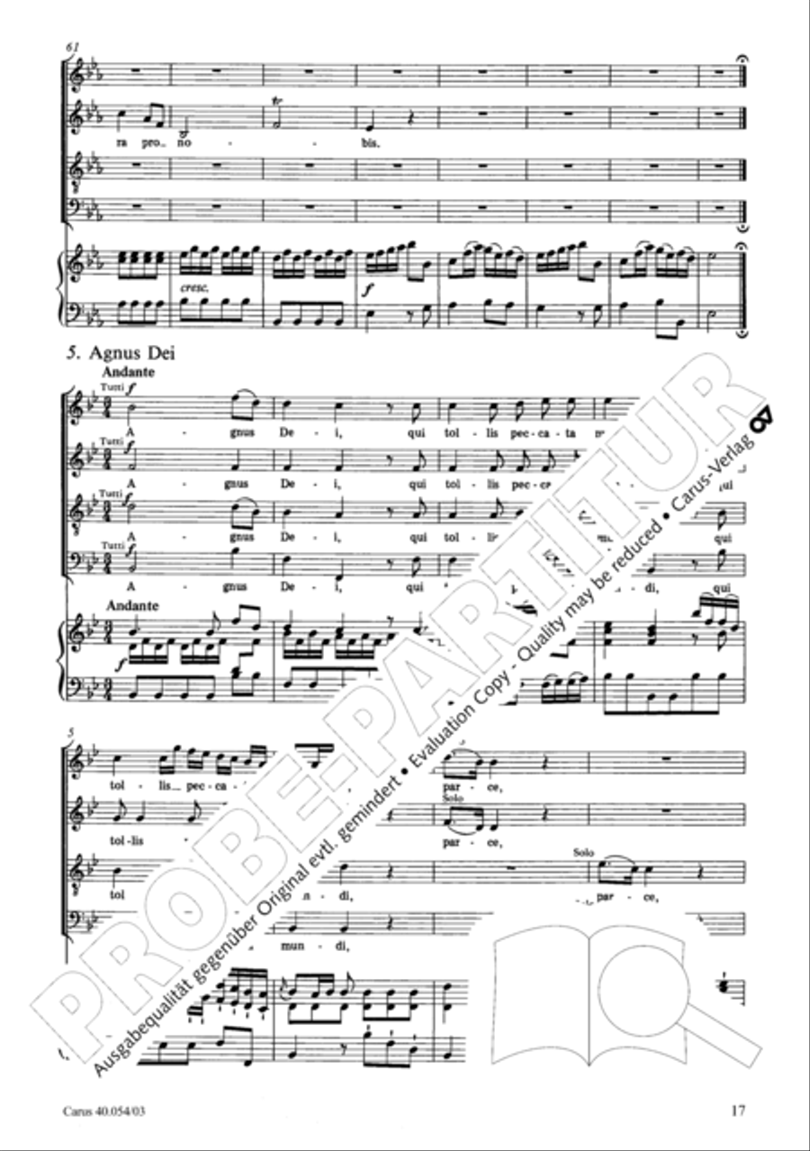 Litaniae Lauretanae B.M.V in B 4-Part scores gallery preview page 18