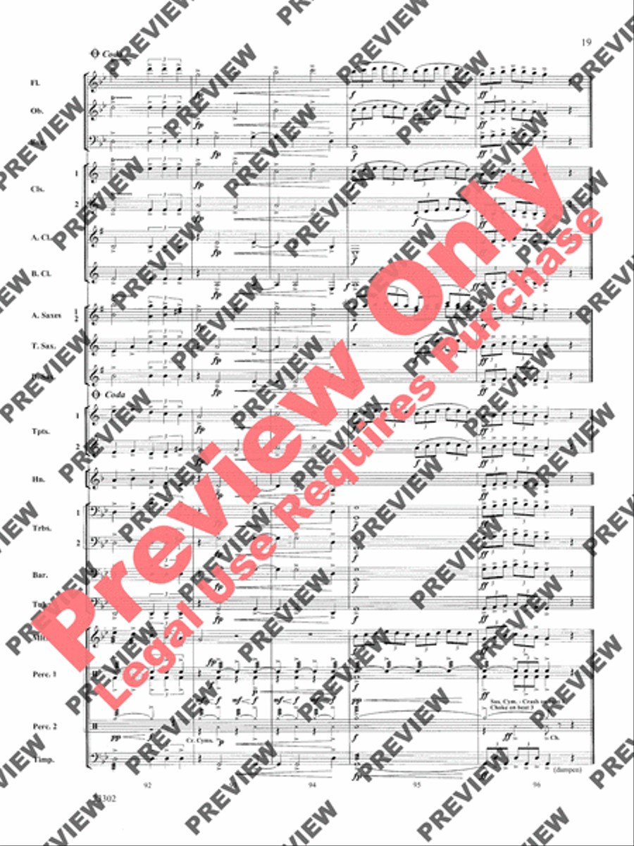 White Water Journey White Water Journey Concert Band scores gallery preview page 20