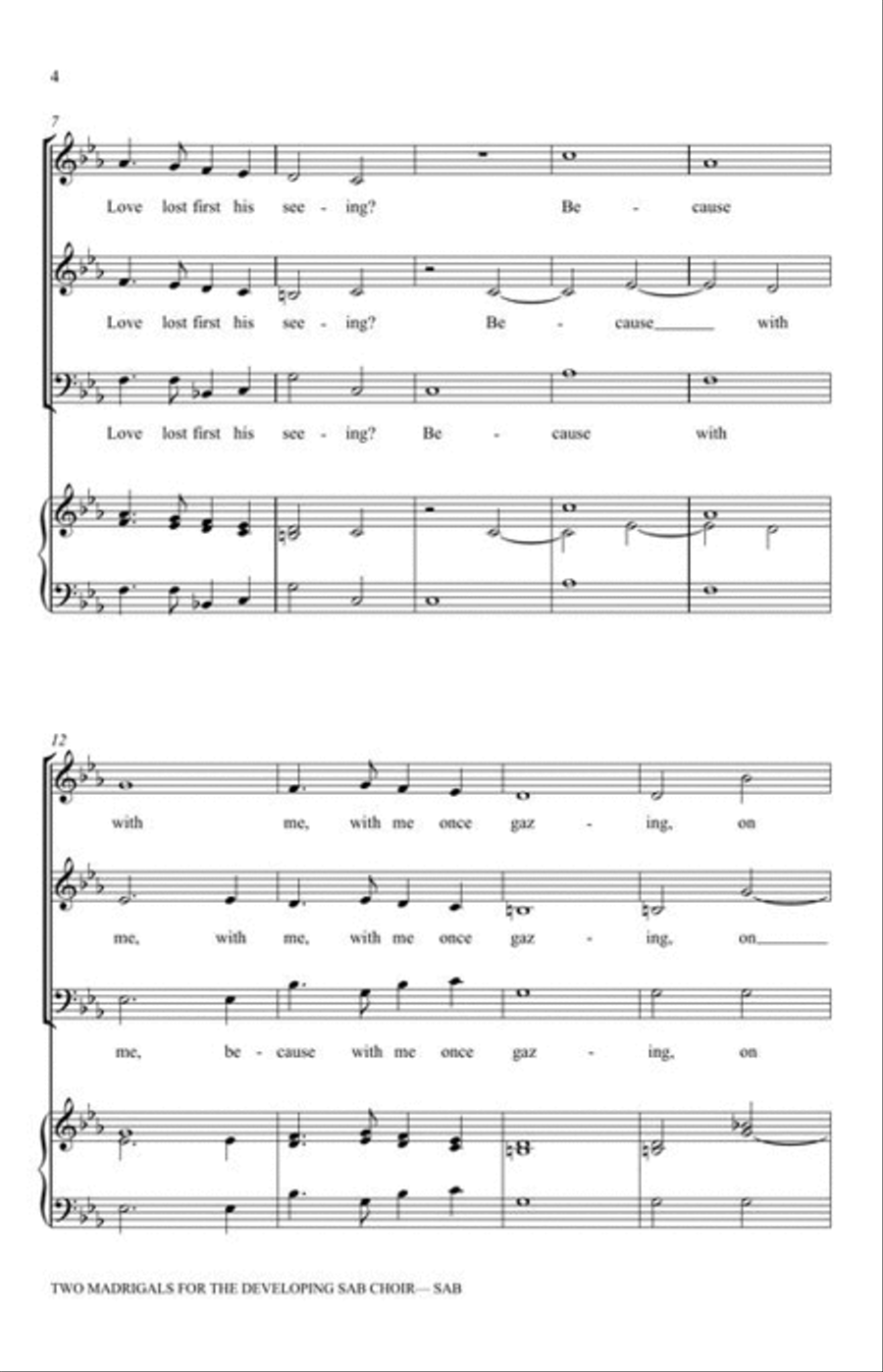 Two Madrigals For The Developing SAB Choir 3-Part scores gallery preview page 5