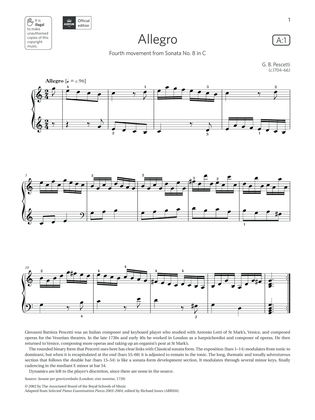 Allegro (Grade 6, list A1, from the ABRSM Piano Syllabus 2021 & 2022)