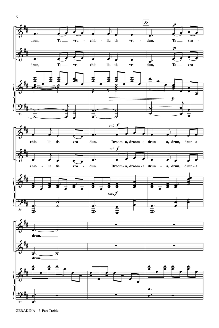 Gerakina Gerakina 3-Part scores gallery preview page 4