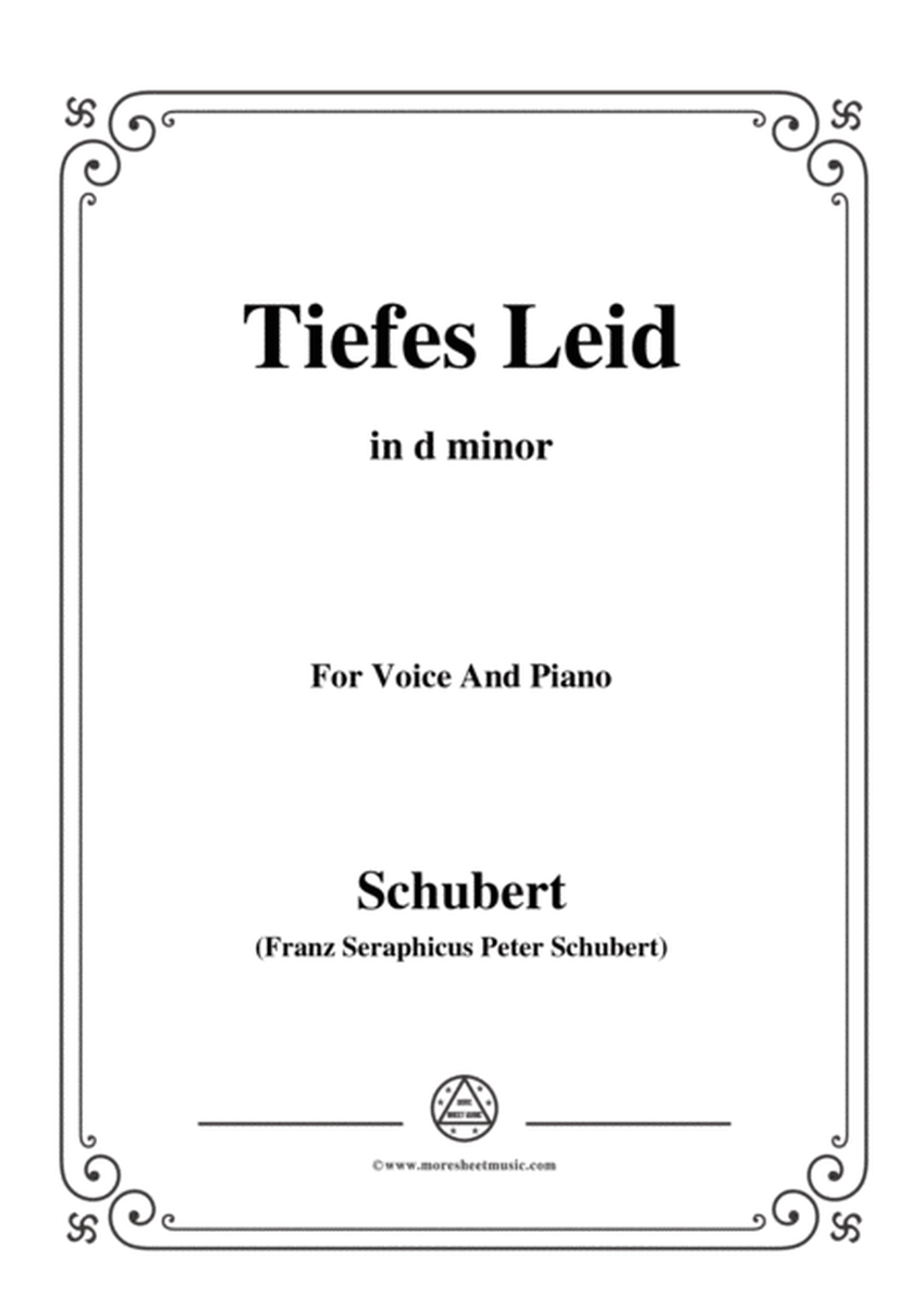 Schubert-Tiefes Leid,in d minor,for Voice&Piano image number null
