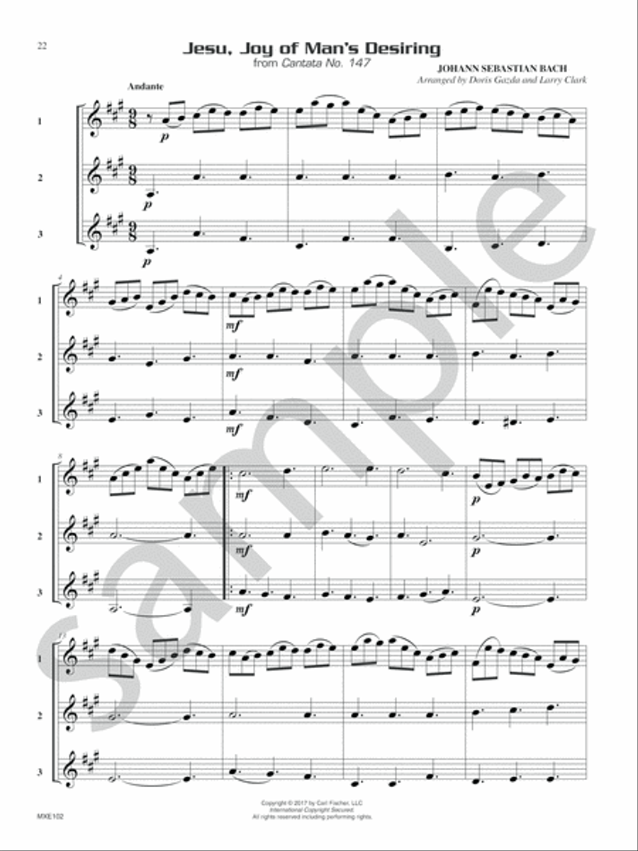Compatible Trios for Christmas Clarinet scores gallery preview page 12