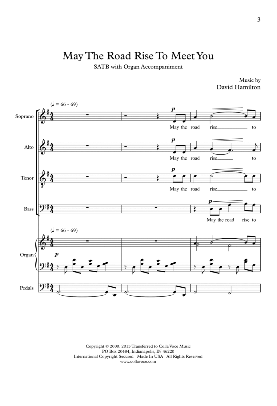 May the Road Rise to Meet You 4-Part scores gallery preview page 1